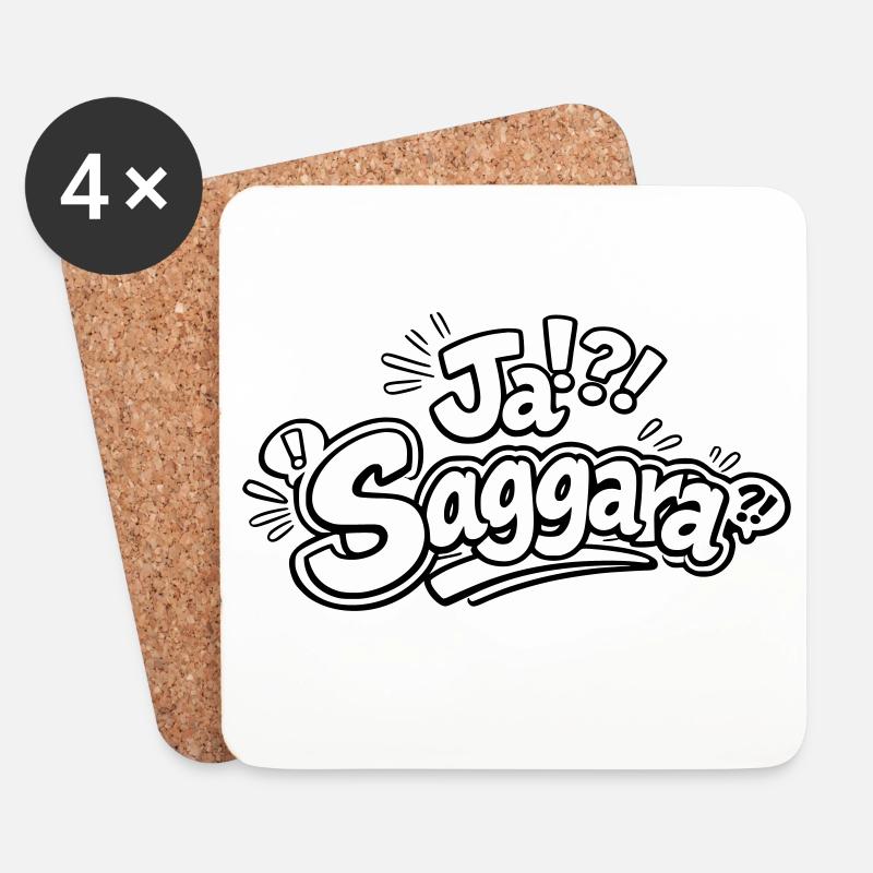 Ja Saggara - Dessous de verre (lot de 4) - blanc