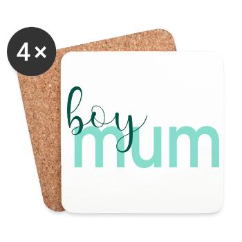 Mother Day Boy Mum - Coasters (set of 4) - white - Front