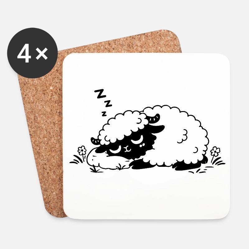Dodo-Schaf - Untersetzer (4er-Set) - Weiß
