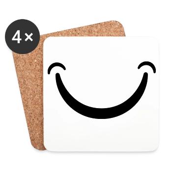 Smile - Coasters (set of 4) - white - Front