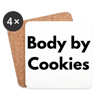 Body by cookies - Coasters (set of 4) - white - Front