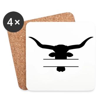 Longhorn split frame - Coasters (set of 4) - white - Front