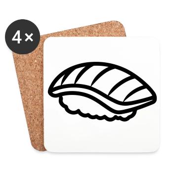 sushi - Dessous de verre (lot de 4) - blanc - Devant
