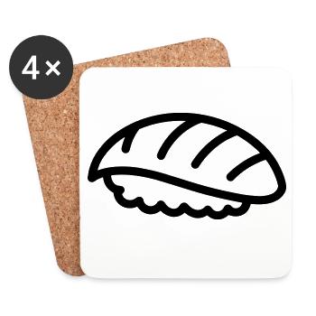 sushi - Dessous de verre (lot de 4) - blanc - Devant