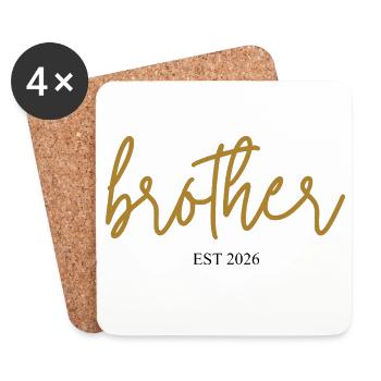 brother est 2026 - Untersetzer (4er-Set) - Weiß - Vorne