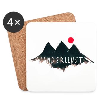 Urban Mountain - Nature Vibes by Free Art - Coasters (set of 4) - white - Front