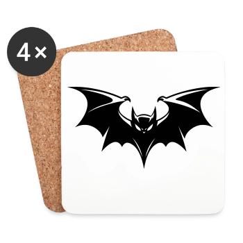 Bat Gothic Logo - Coasters (set of 4) - white - Front