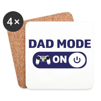 Mode papa activé – Strong Dad Life Design - Dessous de verre (lot de 4) - blanc - Devant
