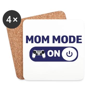 Mom mode on – Strong Mom Life Design - Coasters (set of 4) - white - Front