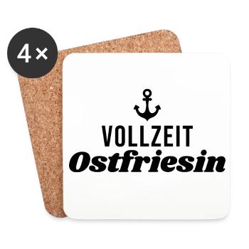 Vollzeit Ostfriesin VollzeitOstfriesin - Untersetzer (4er-Set) - Weiß - Vorne