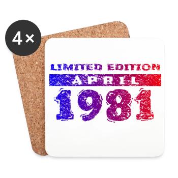 45e anniversaire Édition limitée 04/1981 - Dessous de verre (lot de 4) - blanc - Devant