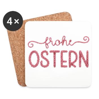 Frohe Ostern - Untersetzer (4er-Set) - Weiß - Vorne