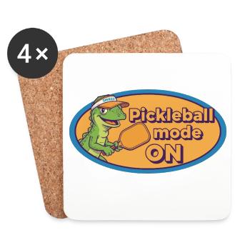 Pickleball funny player love pickleball paddles - Coasters (set of 4) - white - Front