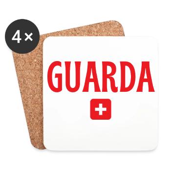 Guarda Switzerland Flag - Coasters (set of 4) - white - Front