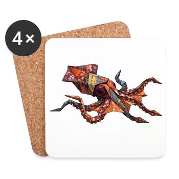 Origami Crab Patchwork - Coasters (set of 4) - white - Front