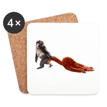 Punch - the little monkey - Coasters (set of 4) - white - Front