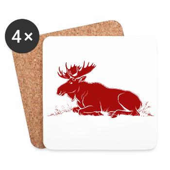 Elk - Coasters (set of 4) - white - Front