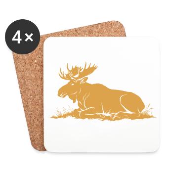 Elk - Coasters (set of 4) - white - Front