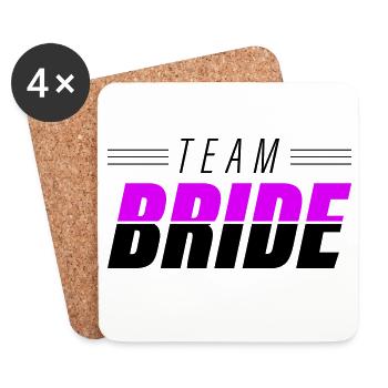 Team Bride - Coasters (set of 4) - white - Front
