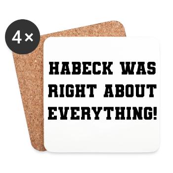 Habeck was right about everything! - Coasters (set of 4) - white - Front