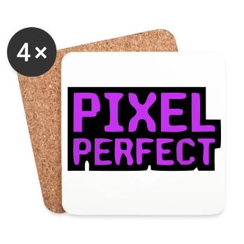 Pixel Perfect Lettering Gamer - Coasters (set of 4) - white - Front