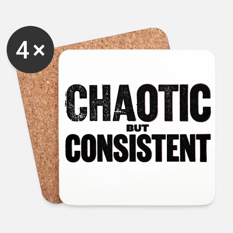 chaotic-but-consistent - Untersetzer (4er-Set) - Weiß