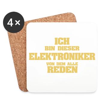 Arbeit Elektroniker - Untersetzer (4er-Set) - Weiß - Vorne