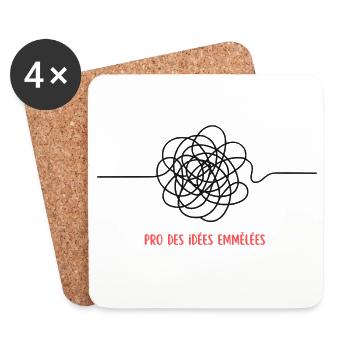 PRO OF TANGLED IDEAS - Coasters (set of 4) - white - Front