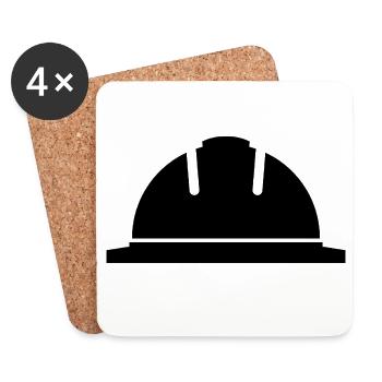 Hard hat - Coasters (set of 4) - white - Front