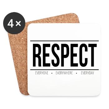 Respect: Une Universal Message - Coasters (set of 4) - white - Front