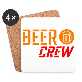 Beer Crew - Untersetzer (4er-Set) - Weiß - Vorne