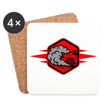 Car Gas Icon Car Racing - Coasters (set of 4) - white - Front