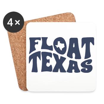 Schwebendes Texas-Logo Textkunst - Untersetzer (4er-Set) - Weiß - Vorne