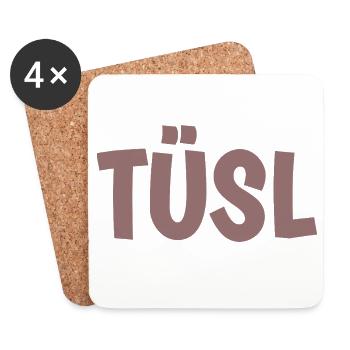 Tüsl name - Untersetzer (4er-Set) - Weiß - Vorne
