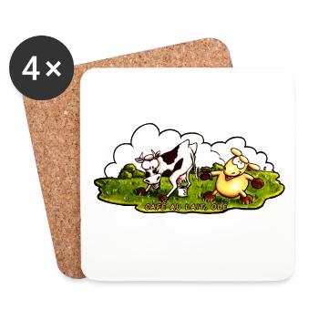 Cafe_au_lait - Untersetzer (4er-Set) - Weiß - Vorne