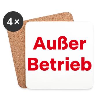 Außer Betrieb - Untersetzer (4er-Set) - Weiß - Vorne