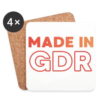 Made in GDR - Untersetzer (4er-Set) - Weiß - Vorne