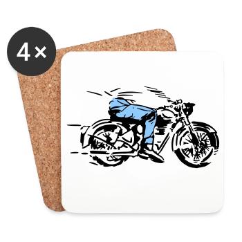 biker - Untersetzer (4er-Set) - Weiß - Vorne