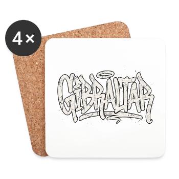 Gibraltar Graffiti Hip Hop - Untersetzer (4er-Set) - Weiß - Vorne