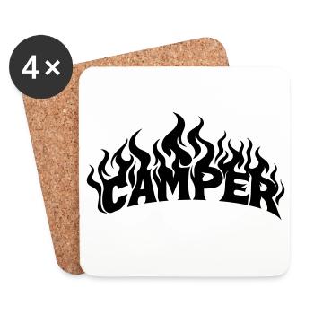 Camper Flames - Coasters (set of 4) - white - Front