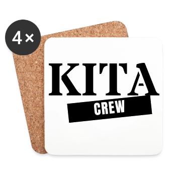 Kita Crew - Erzieherin Kindergarten Team Geschenk - Untersetzer (4er-Set) - Weiß - Vorne