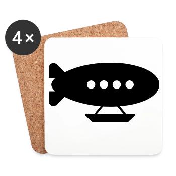 Airship - Coasters (set of 4) - white - Front