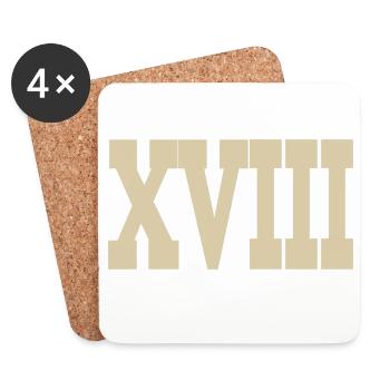 Roman numerals - Coasters (set of 4) - white - Front