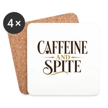 Caféine et rancune - Dessous de verre (lot de 4) - blanc - Devant