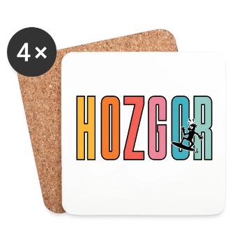 HOZGOR – Surf rétro et humour décalé - Dessous de verre (lot de 4) - blanc - Devant