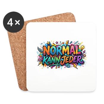 Le normal peut être n’importe quel motif de graffiti - Dessous de verre (lot de 4) - blanc - Devant