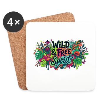 Wild and free spirit - Untersetzer (4er-Set) - Weiß - Vorne