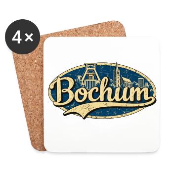 Bochum Vintage Stadtmotiv - Untersetzer (4er-Set) - Weiß - Vorne