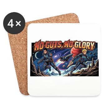 No_guts-_no_glory - Untersetzer (4er-Set) - Weiß - Vorne