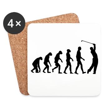 Golf Evolution Golfing - Untersetzer (4er-Set) - Weiß - Vorne